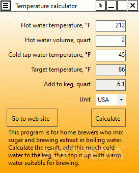 Temperature calculator