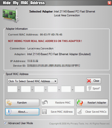 Hide My MAC Address