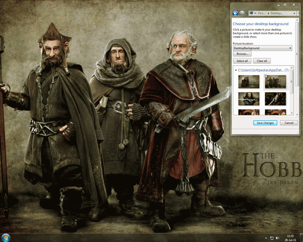 Hobbit theme for Windows 7