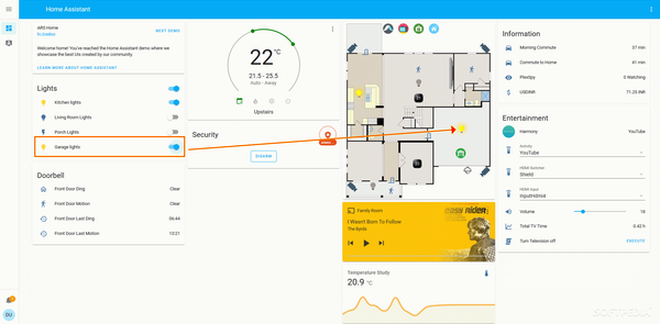 Home Assistant Taskbar Menu