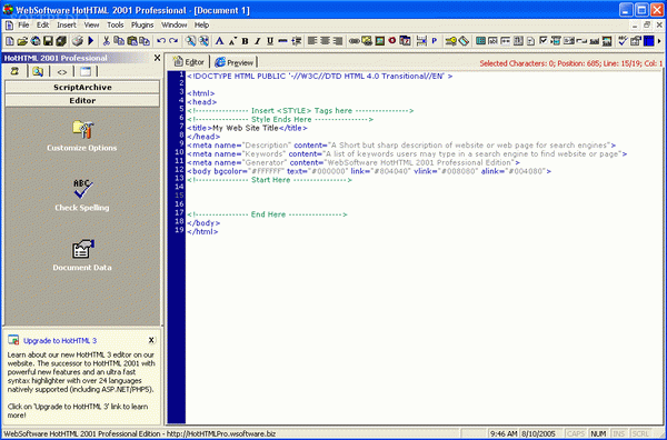 HotHTML 2001 Professional