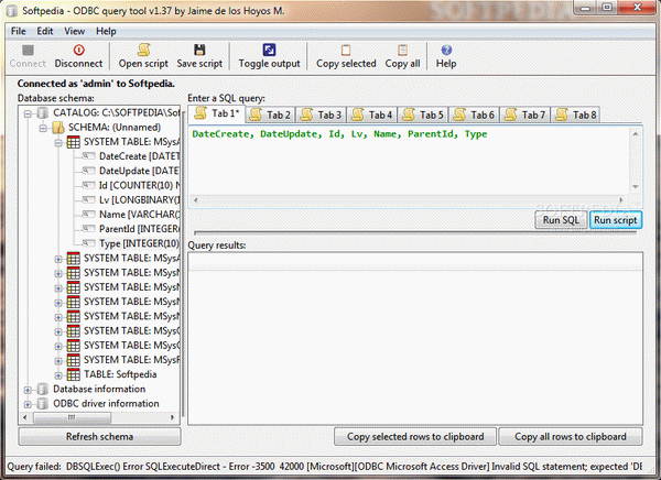 ODBC Query Tool