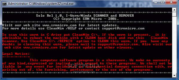 I-Worm/Nimda Scanner and Remover