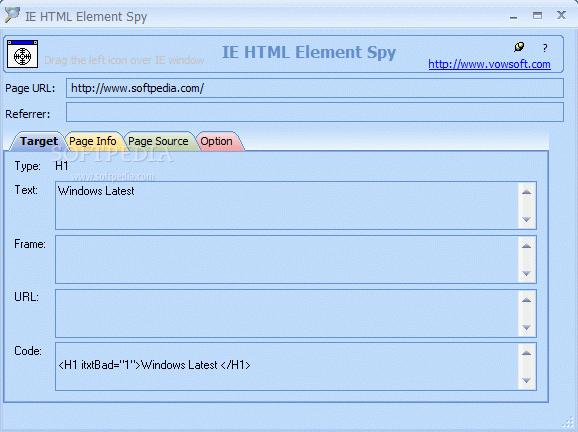 IE HTML Element Spy