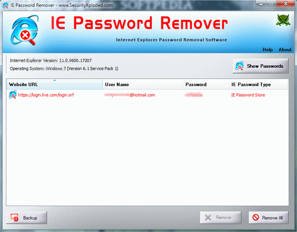 IE Password Remover