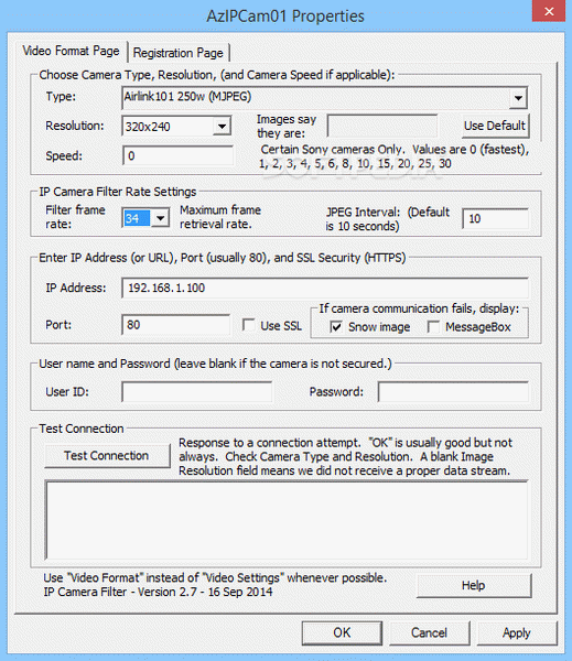 IP Camera Filter