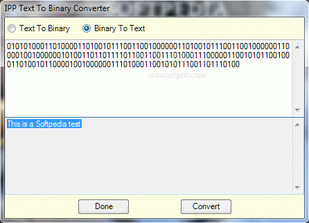 IPP Text To Binary Converter