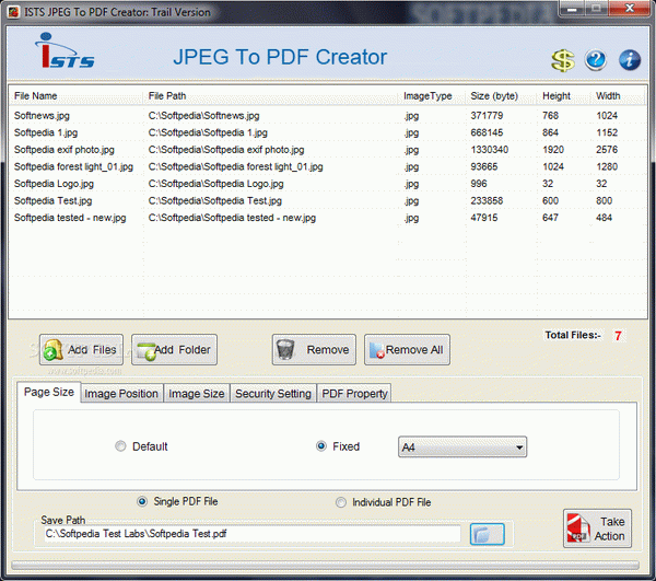 ISTS JPEG To PDF Creator