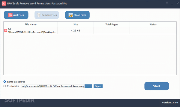 IUWEsoft Remove Word Permissions Password Pro