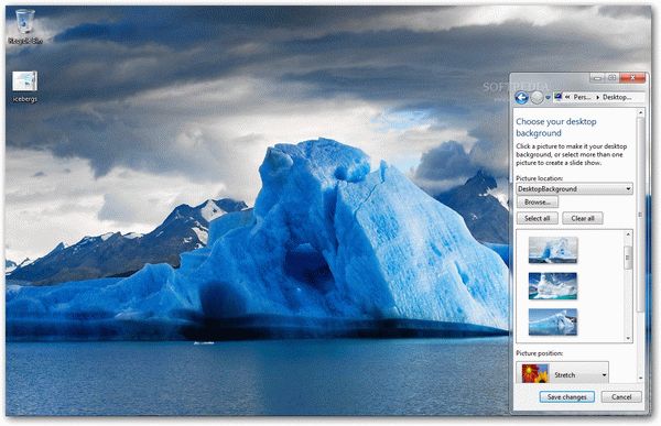 Icebergs Windows 7 Theme