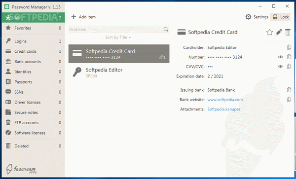 Icecream Password Manager