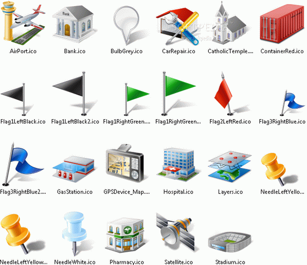 Icons-Land Vista Style GIS / GPS / MAP Icon Set