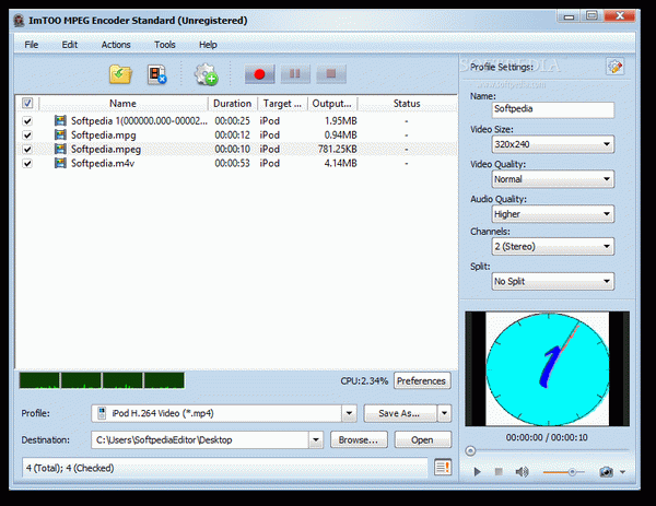 ImTOO MPEG Encoder Standard