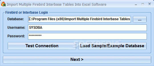 Import Multiple Firebird Interbase Tables Into Excel Software