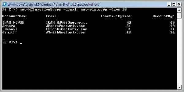 Inactive Users Tracker PowerShell Cmdlet