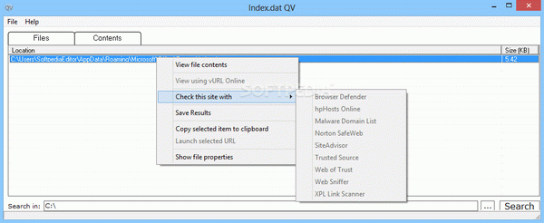 Index.dat QV