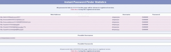 Instant Password Finder