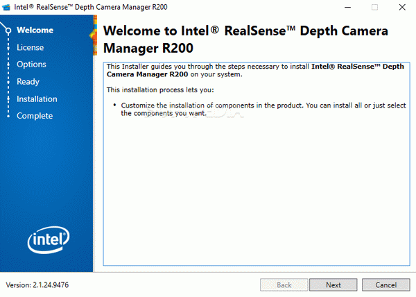Intel RealSense Depth Camera Manager R200