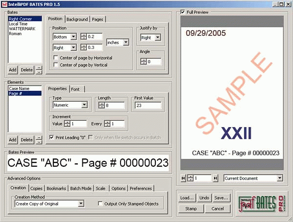 IntelliPDF BATES PRO