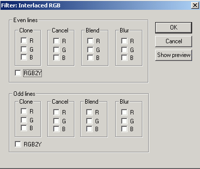 Interlaced RGB