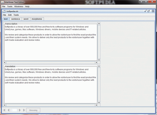 Interlinear Text Editor