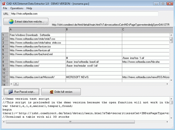 Internet Data Extractor