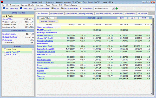 Investment Account Manager