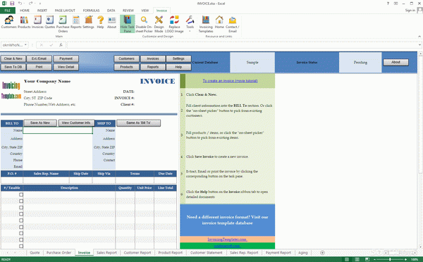 Invoice Manager for Excel