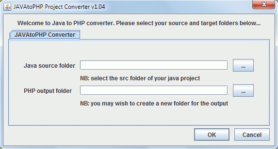 JAVAtoPHP Project Converter