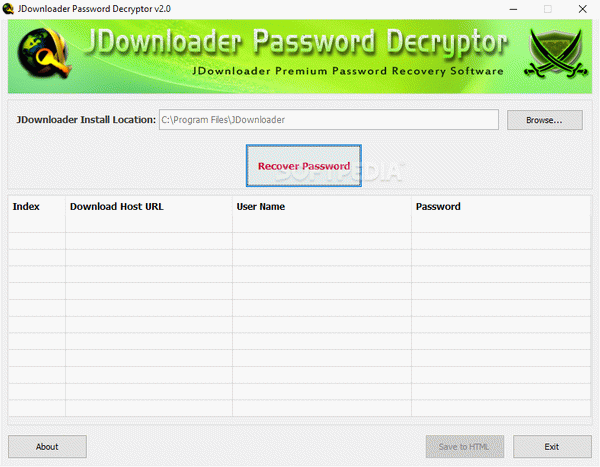 JDownloader Password Decryptor