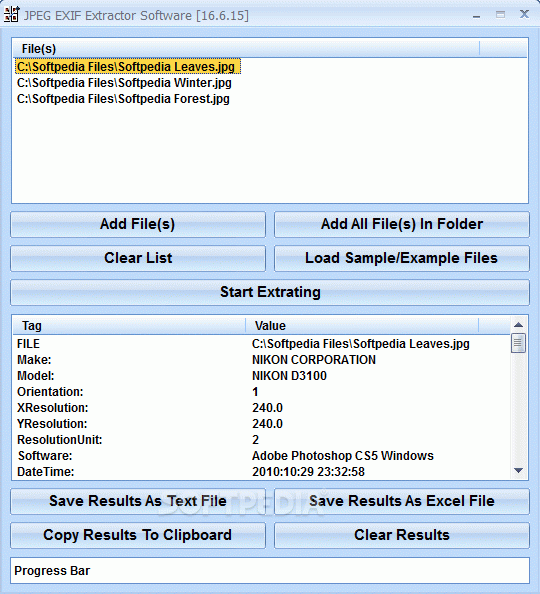 JPEG EXIF Extractor Software