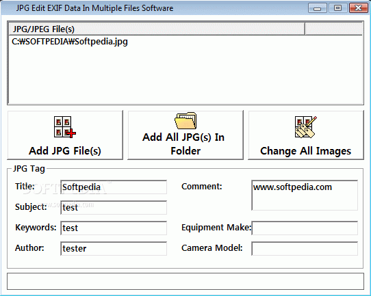 JPG Edit EXIF Data In Multiple Files Software