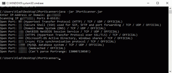 JPortScanner