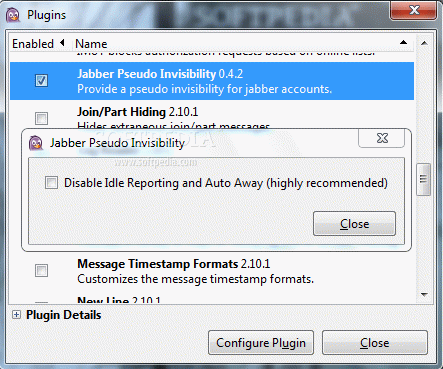 Jabber Pseudo Invisibility