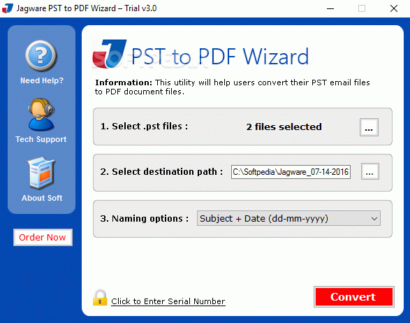 Jagware PST to PDF Wizard