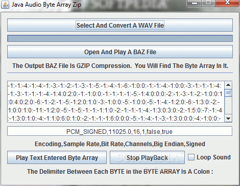 Java Audio Byte Array Zip