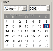 Java Calendar Component