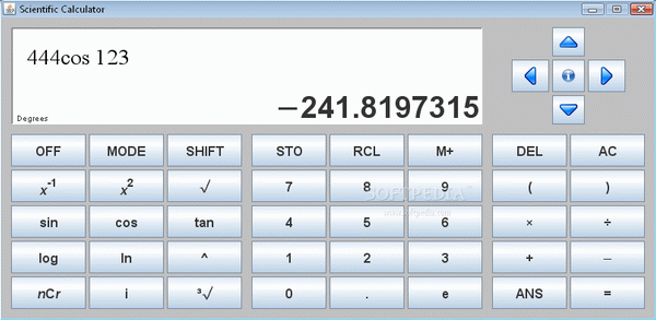 Java Scientific Calculator