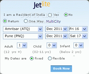 JetLite Travel Search