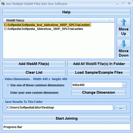 Join Multiple WebM Files Into One Software