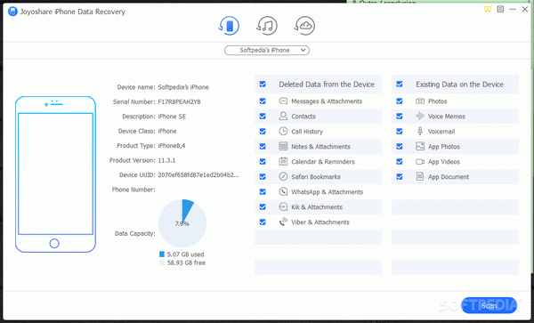 Joyoshare iPhone Data Recovery for Windows