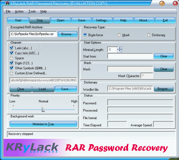 KRyLack RAR Password Recovery