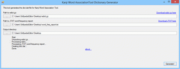 Kanji Word AssociationTool Dictionary Generator