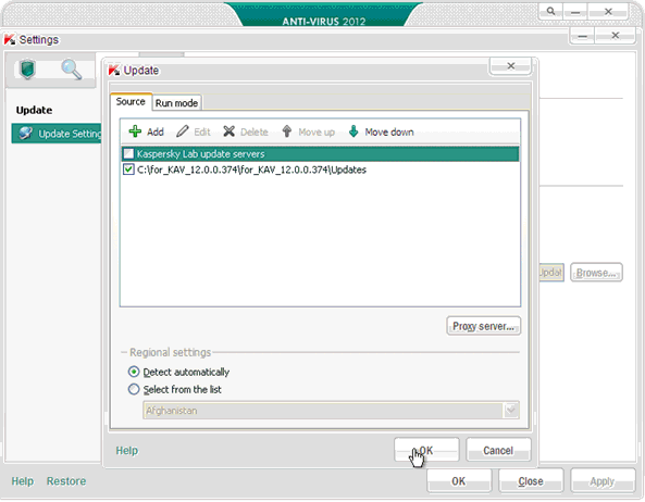 Kaspersky 2012 Database Updater