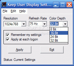 Keep User Display Settings