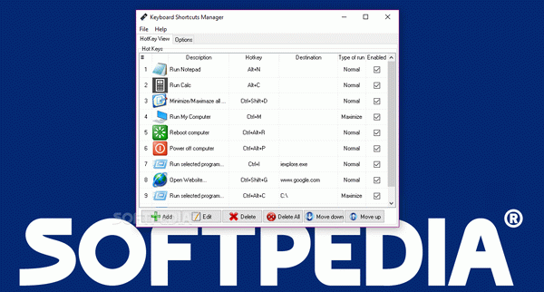 Keyboard Shortcuts Manager