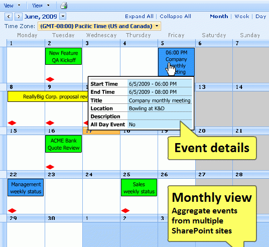 KwizCom SharePoint Calendar Plus Web Part