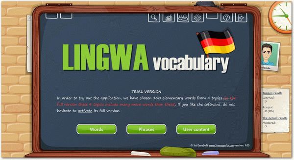 LINGWA Vocabulary - German