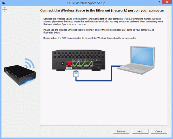 LaCie Wireless Space Setup