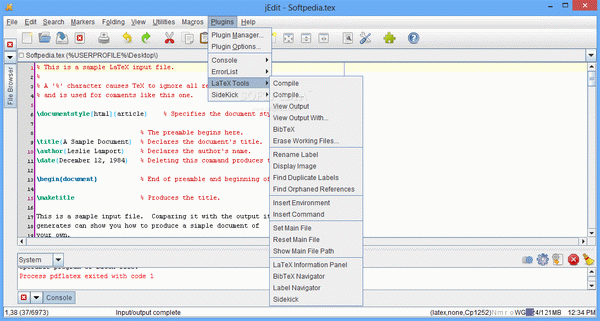 LaTeXTools for jEdit